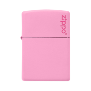 Zippo Classic Matte Logo Lighter Pink
