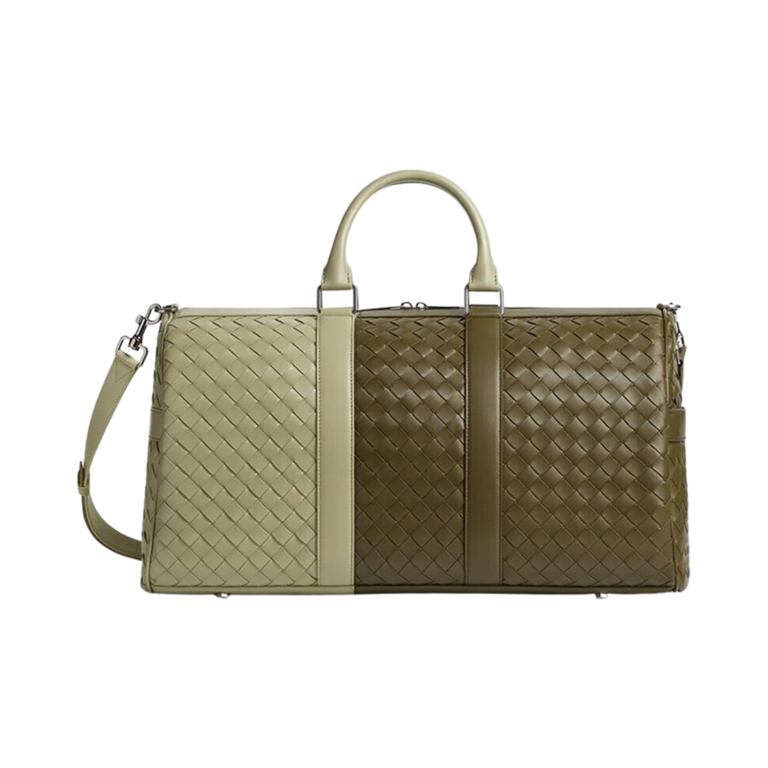 보테가 베네타 미디움 인트레치아토 더플백 머드 트래버틴(Bottega Veneta Medium Intrecciato Duffle Mud Travertine) - 1