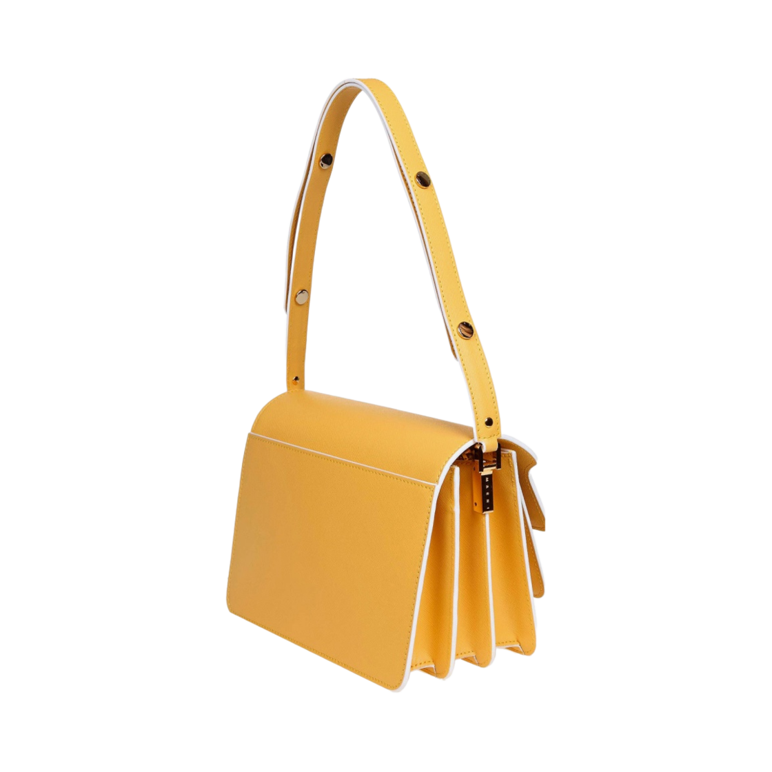 마르니 사피아노 미디움 트렁크백 옐로우(Marni Saffiano Medium Trunk Bag Yellow) - 3