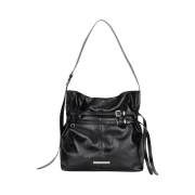 Matin Kim Double Belted Strap Big Bag Black