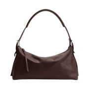 Lemaire Belted Leather Baguette Bag Espresso