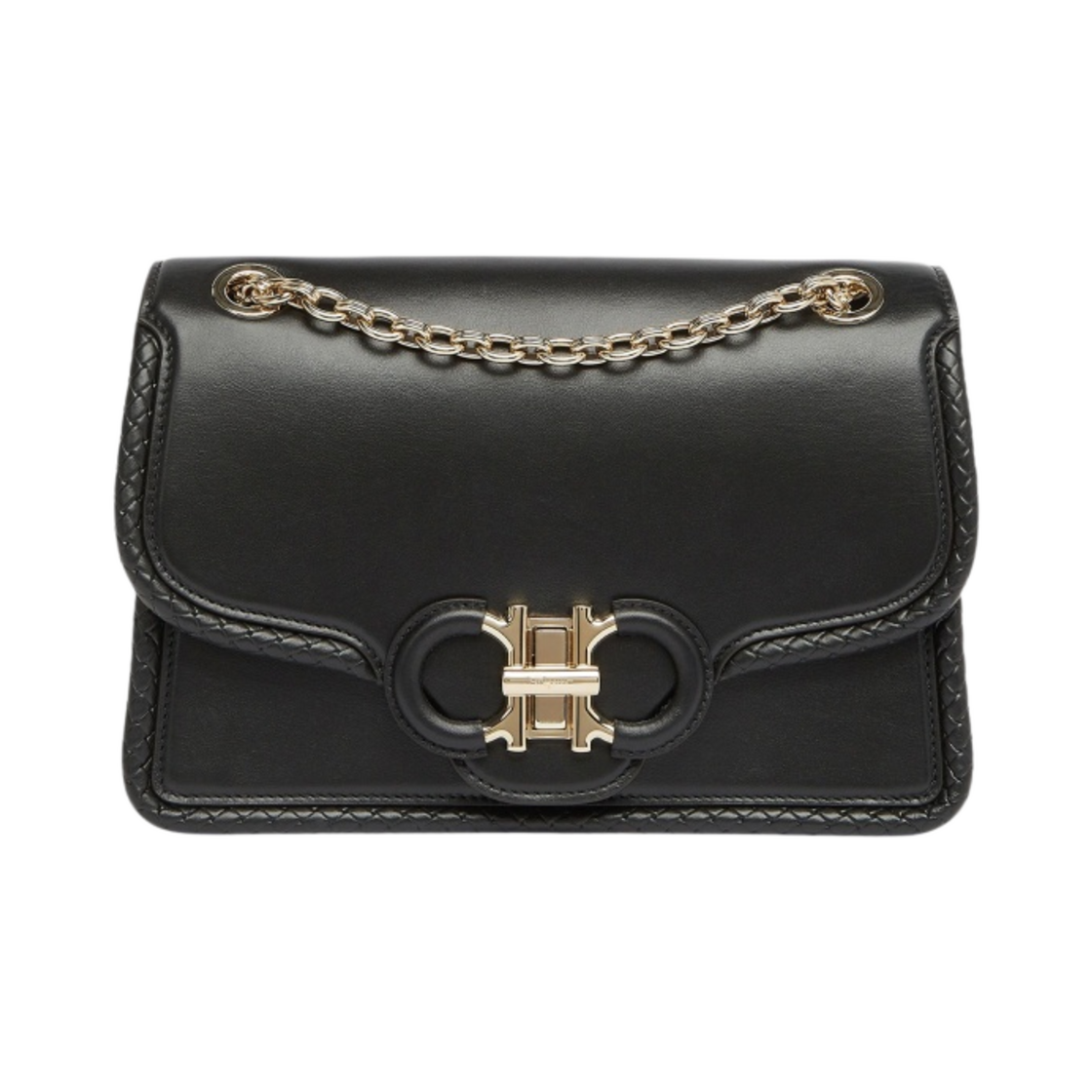 페라가모 간치니 프론트 플랩백 블랙(Ferragamo Gancini Front Flap Bag Black) - 1