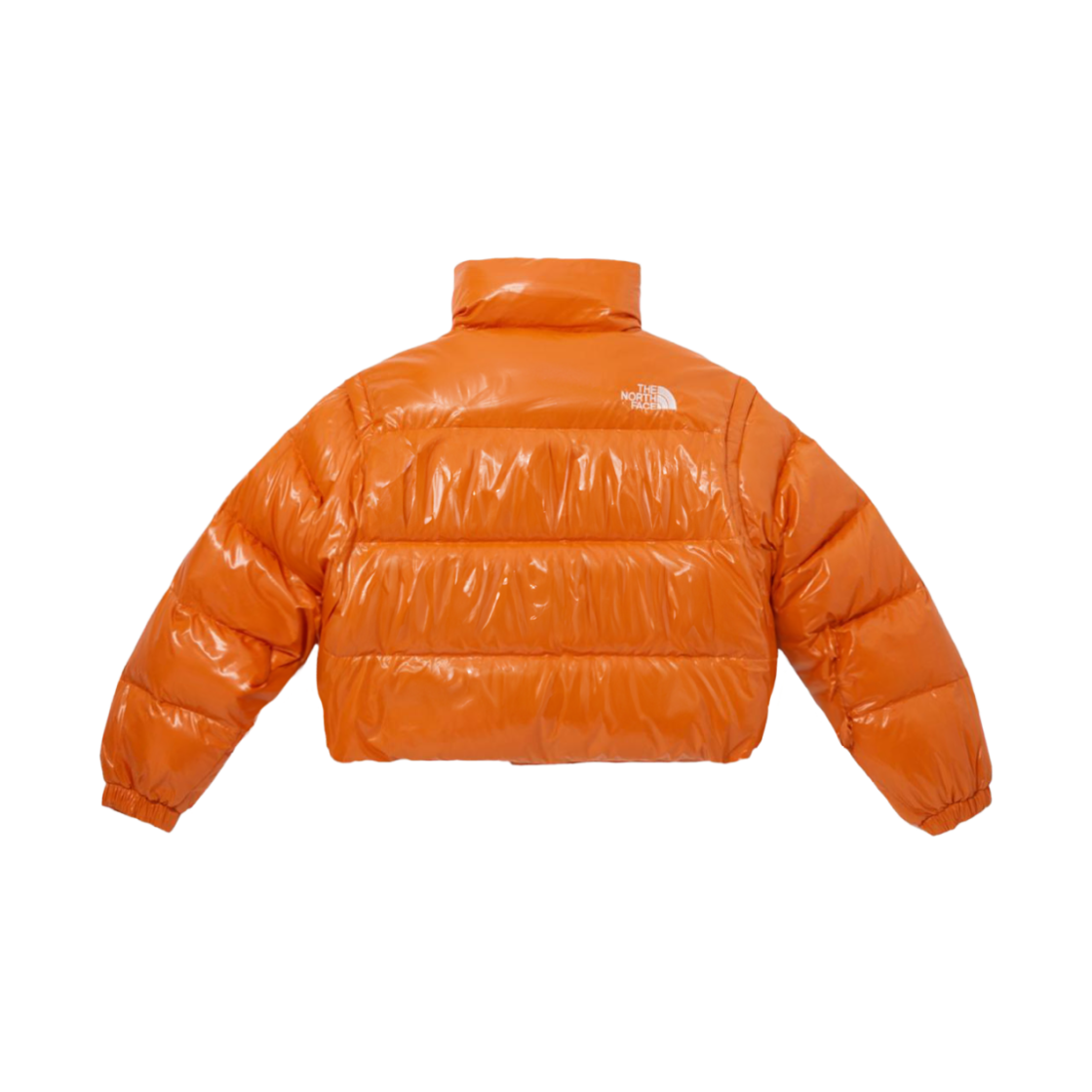 (W) 노스페이스 화이트 라벨 글로시 디테처블 다운 자켓 오렌지((W) The North Face White Label Glossy Detachable Down Jacket Orange) - 2