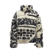 Moncler x Palm Angels Baden Short Down Jacket Black White - 21FW