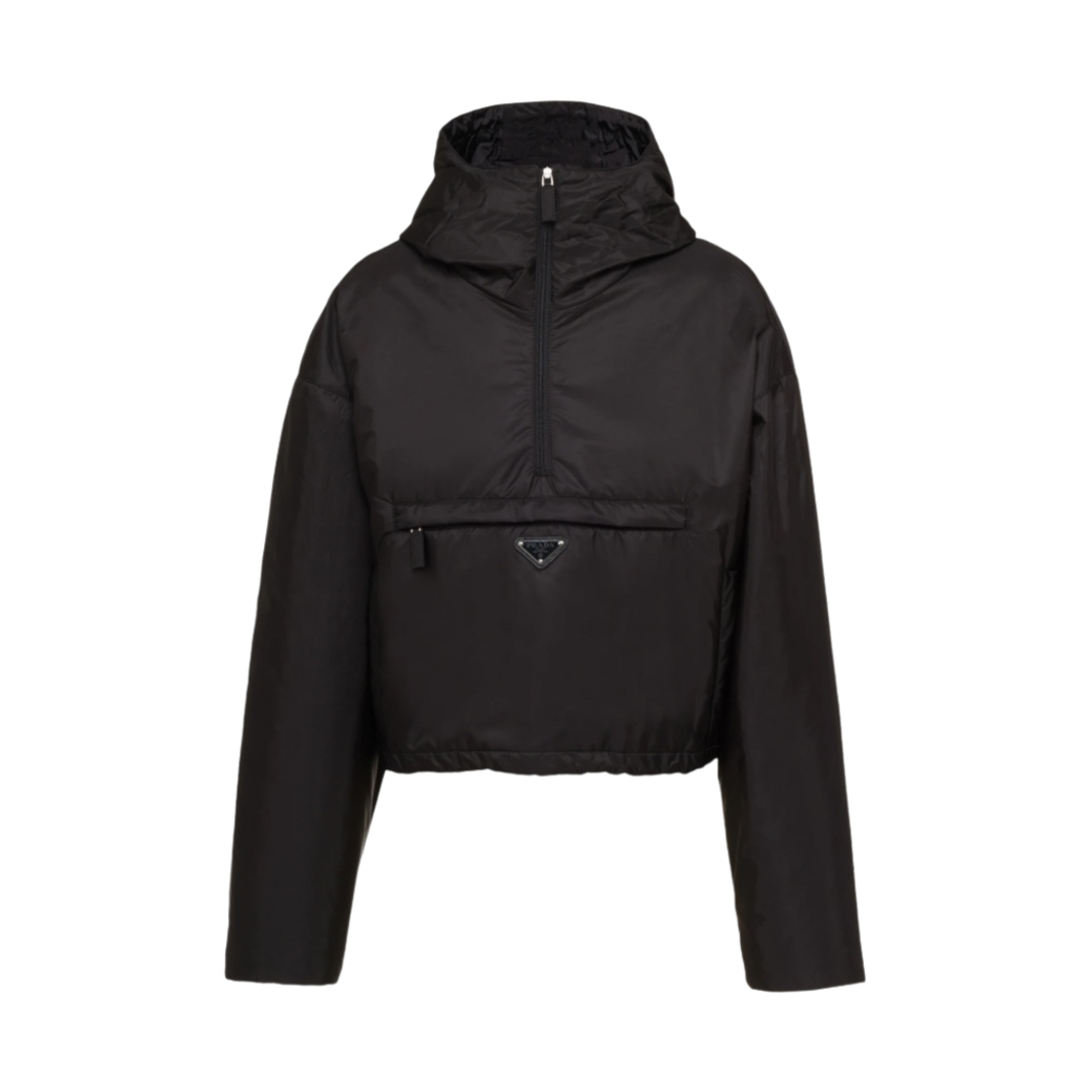 (W) 프라다 리나일론 블루종 자켓 블랙((W) Prada Re-Nylon Blouson Jacket Black) - 1