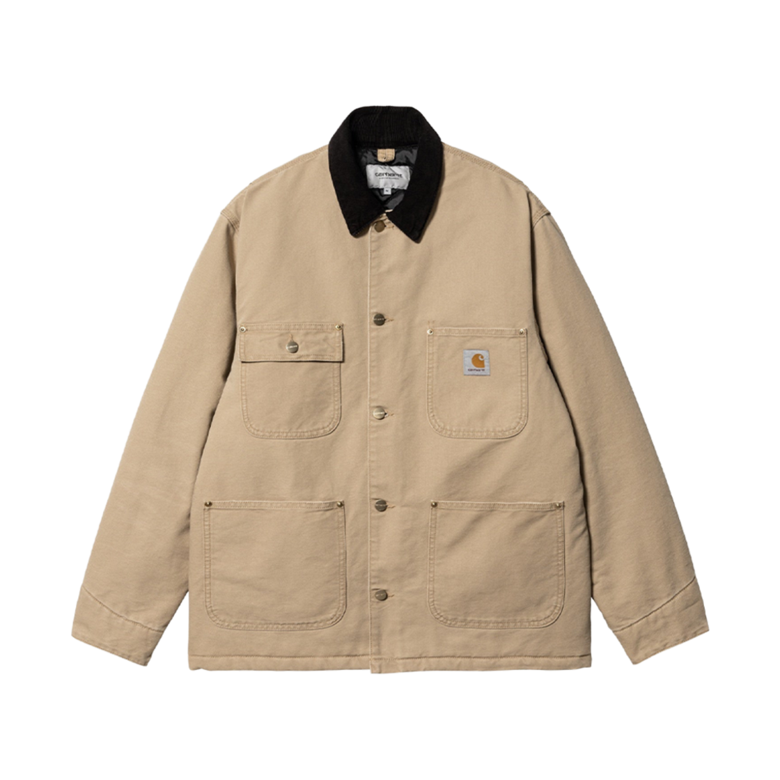 칼하트 WIP OG 초어 코트 더스티 해밀턴 브라운 에이지드 캔버스 - 윈터