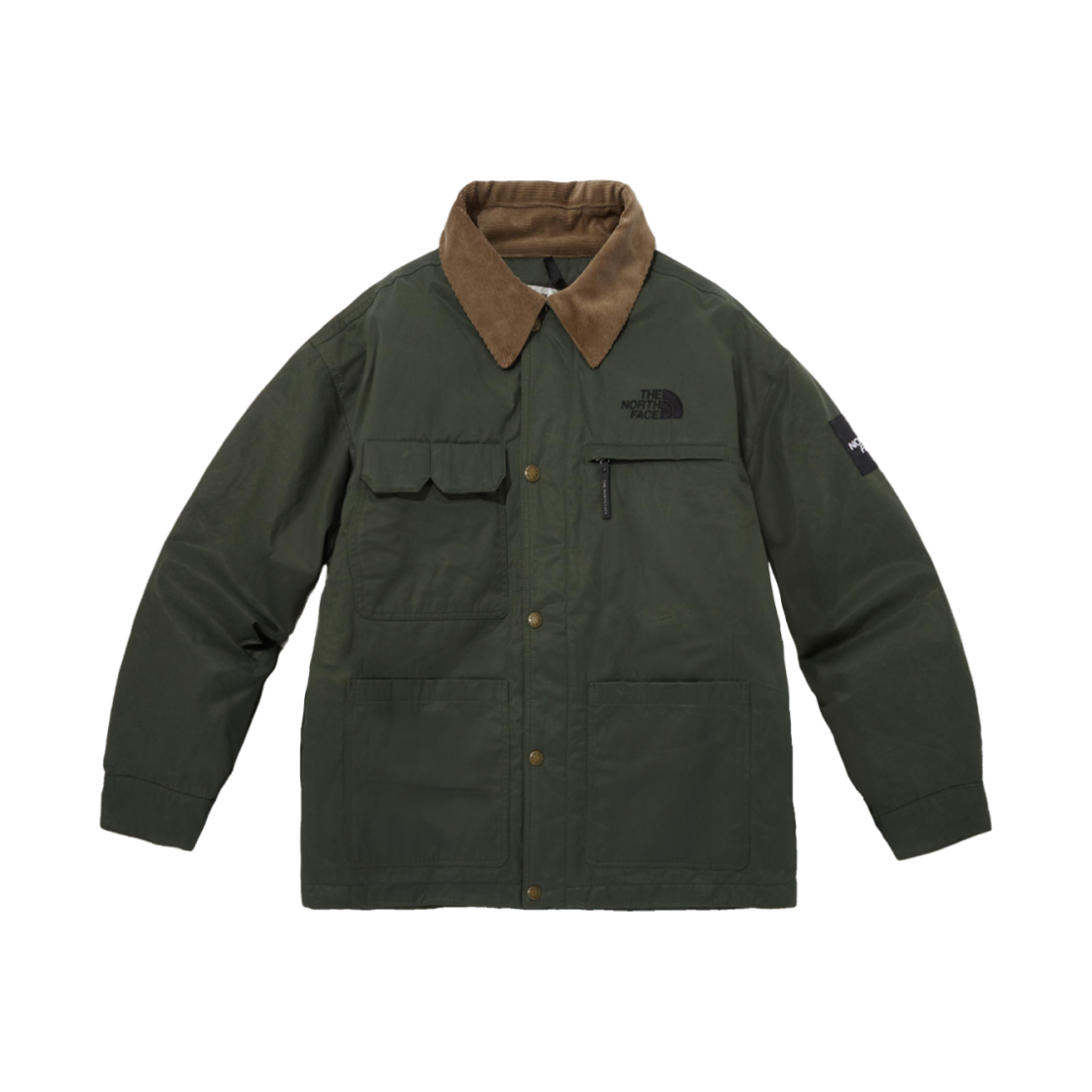 NJ3NP60K The North Face Wax Heat Coach Jacket Dark Olive