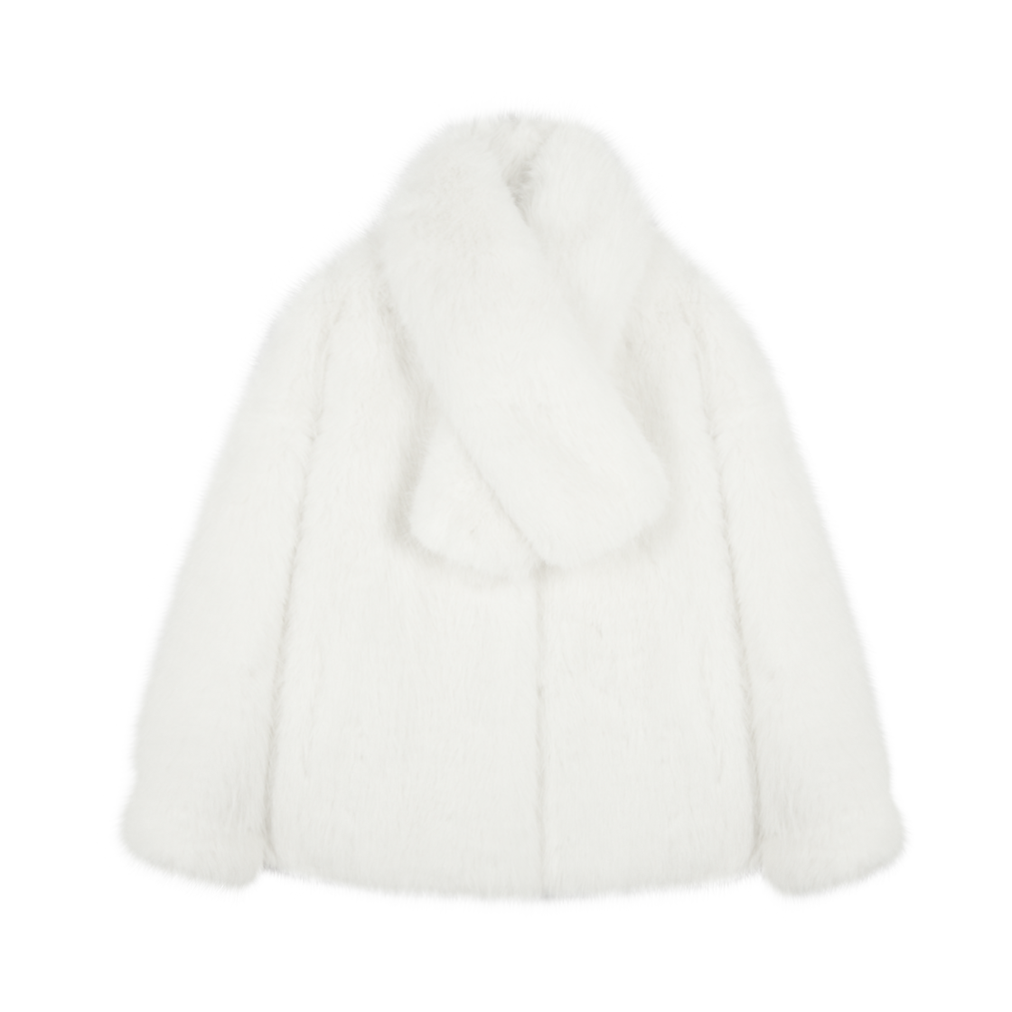P0000BGT Haveless Blair Faux Fur Jacket White