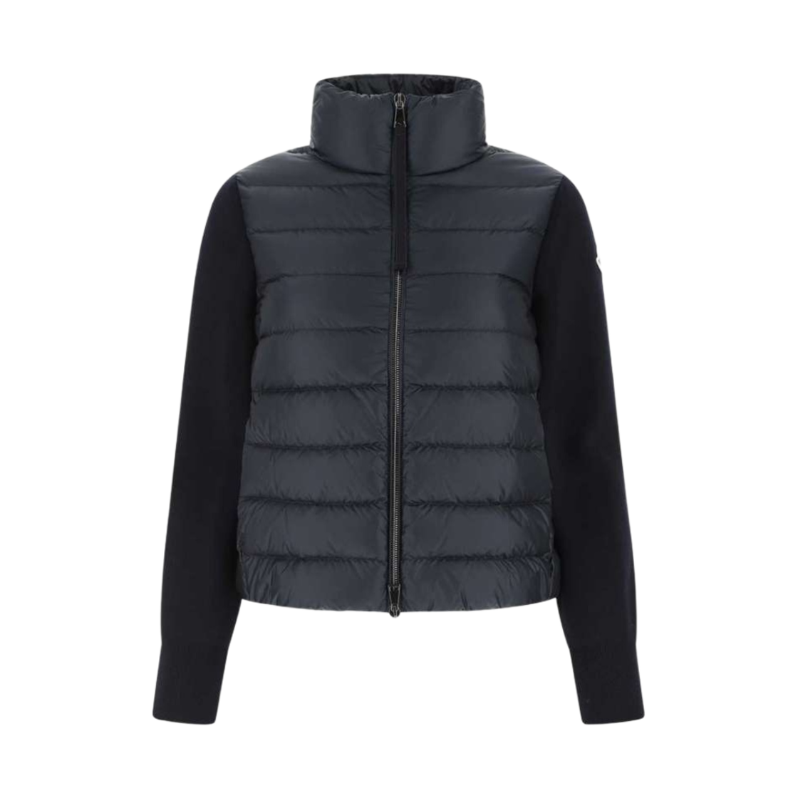 (W) 몽클레르 스탠드 칼라 가디건 실크 블루 - 21FW((W) Moncler Stand Collar Cardigan Silk Blue - 21FW) - 1