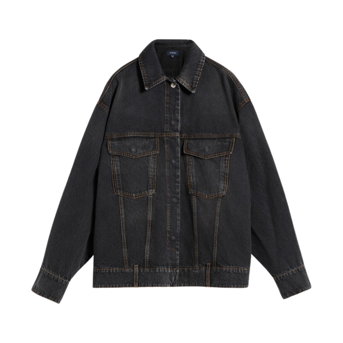 (W) 막스마라 스포츠맥스 페페 오버사이즈드 데님 자켓 블랙((W) Max Mara Sportmax Pepe Oversized Denim Jacket Black) - 1