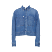 Wooyoungmi Crop Denim Jacket Blue - 22FW
