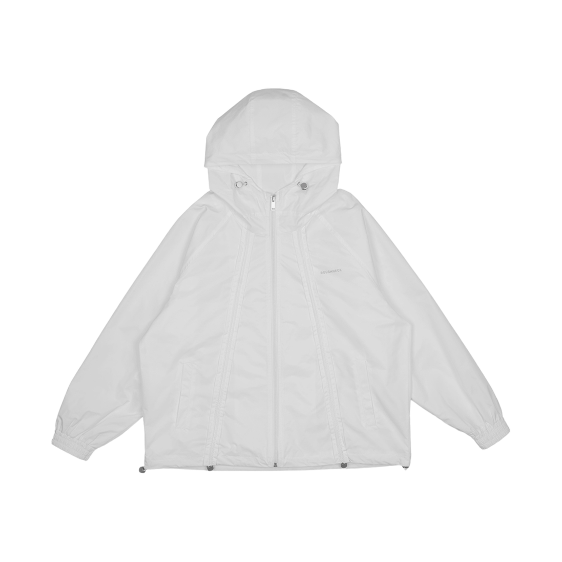 러프넥 셔링 윈드 브레이커 화이트