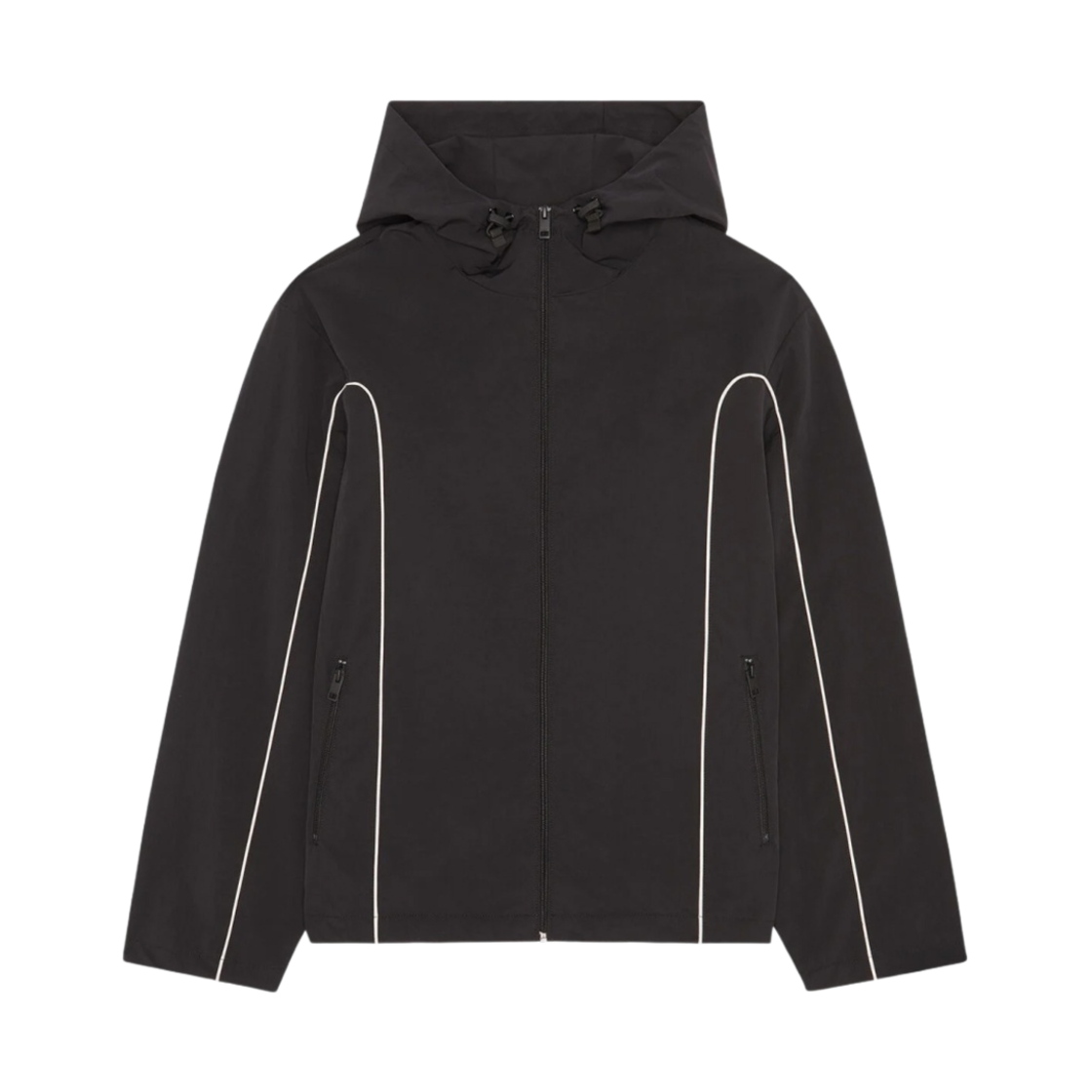 디젤 J-하이브씬 콘트라스트 파이핑 윈드브레이커 블랙(Diesel J-Hivessin Windbreaker Jacket with Contrast Piping Black)
