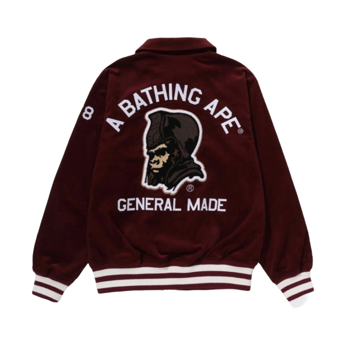 베이프 제너럴 코듀로이 바시티 자켓 버건디(BAPE General Corduroy Varsity Jacket Burgundy) - 2