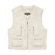 Supreme Patchwork Leather Cargo Vest White - 23SS