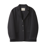 (W) Nothing Written Single Oversized Wool Jacket Dark Navy