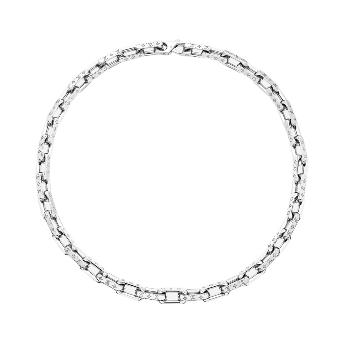 루이비통 모노그램 체인 네클리스 실버(Louis Vuitton Monogram Chain Necklace Silver)