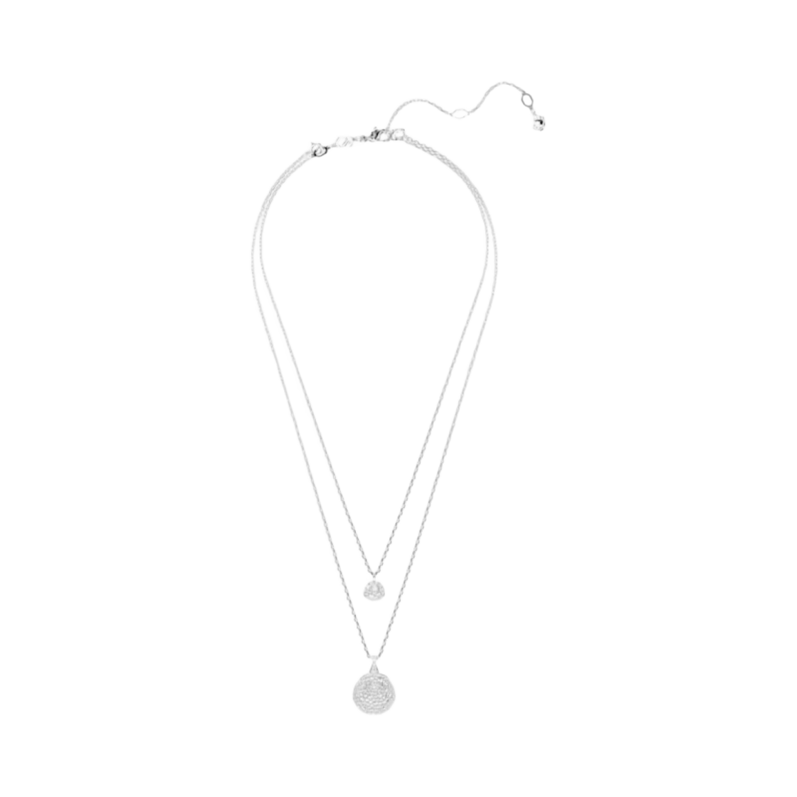 5684244 (W) Swarovski Sublima Layered Pendant White Rhodium Plated