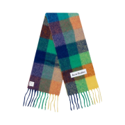 Acne Studios Large Check Muffler Blue Orange Green