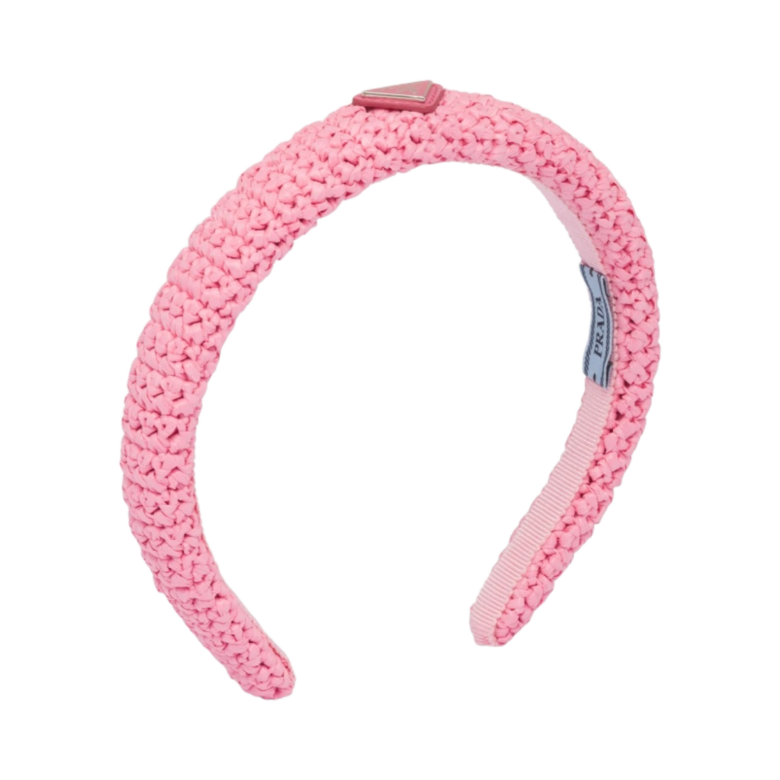 (W) 프라다 크로쉐 해드밴드 페탈 핑크((W) Prada Crochet Headband Petal Pink) - 1