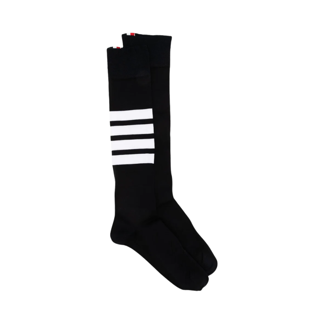 (W) 톰브라운 사선 롱 삭스 블랙((W) Thom Browne 4-Bar Long Socks Black)