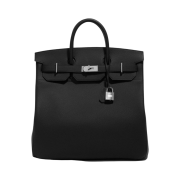 Hermes Haut A Courroies 40 Bag Togo & Palladium Noir