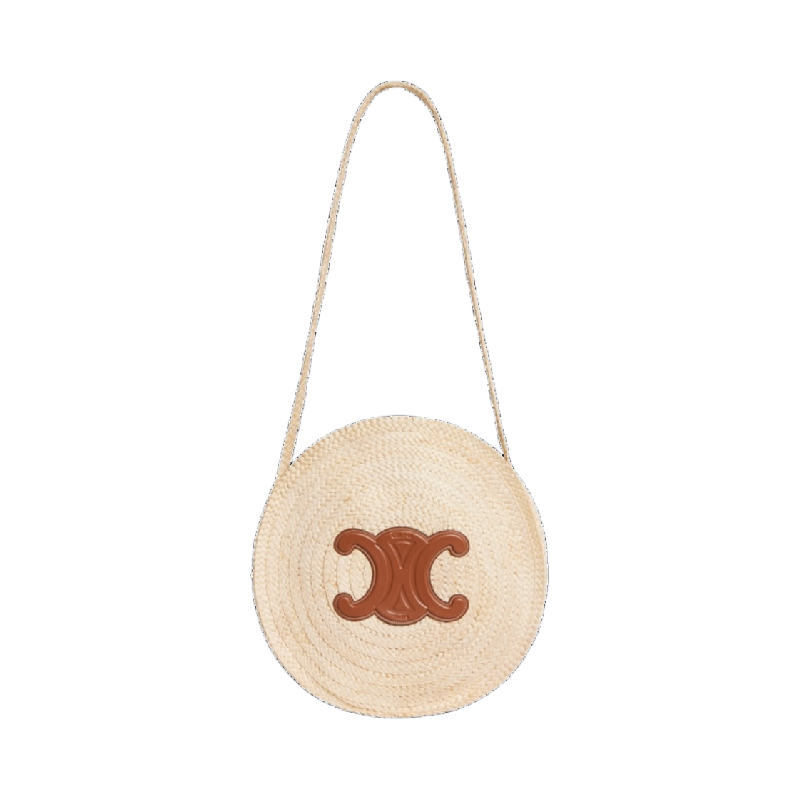 셀린느 콘 리브 & 카프스킨 라지 라운드 내츄럴 탄(Celine Large Round in Corn Leaves & Calfskin Natural Tan) - 1