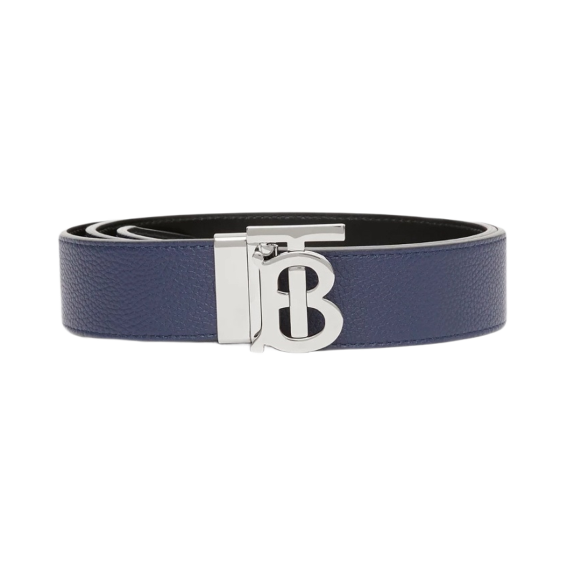 8043246 Burberry Reversible Leather TB Belt Navy Black