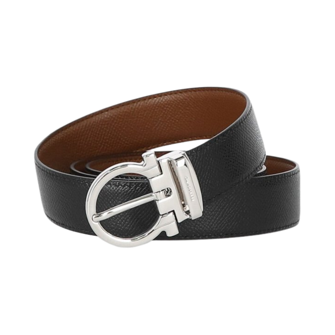 670302-767708 Ferragamo Reversible Gancini Belt Radica