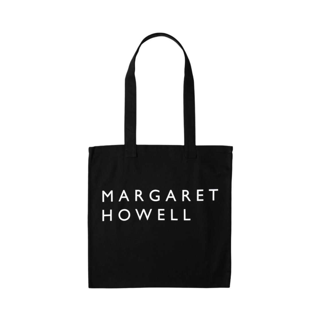 마가렛 호웰 코튼 드릴 로고 백 블랙(Magaret Howell Cotton Drill Logo Bag Black)
