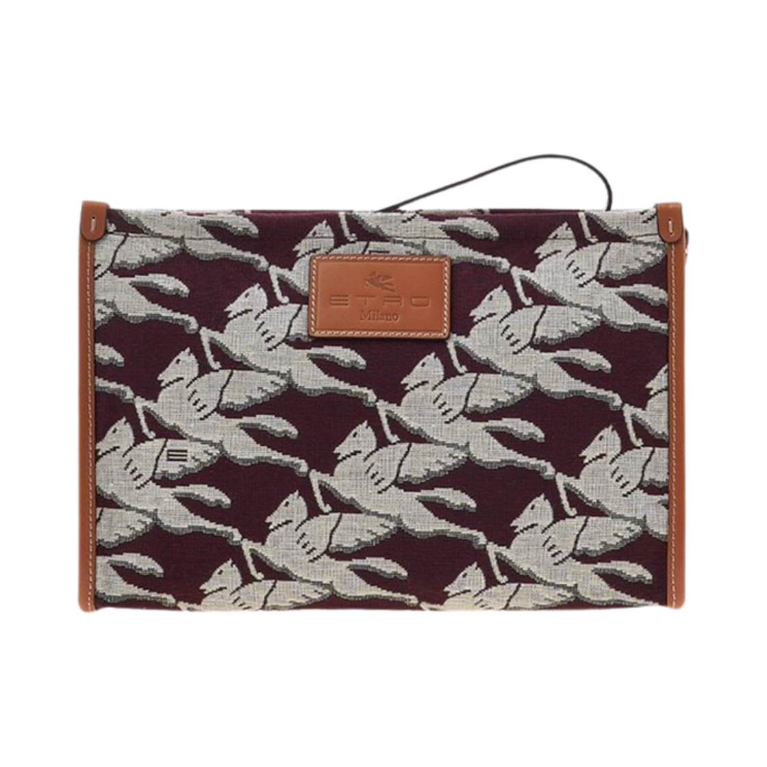 1H7838627300 Etro Pegasus Clutch Bordeaux