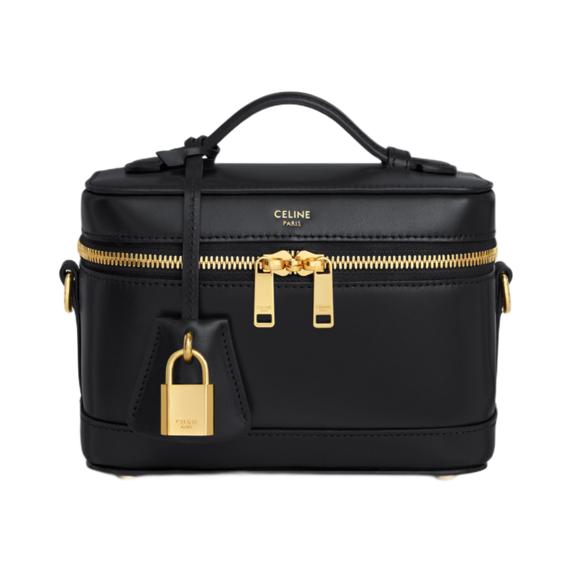 119463GG2-38NO Celine Vanity in Shiny Calfskin Black