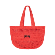 Stussy Raffia Tote Bag Red