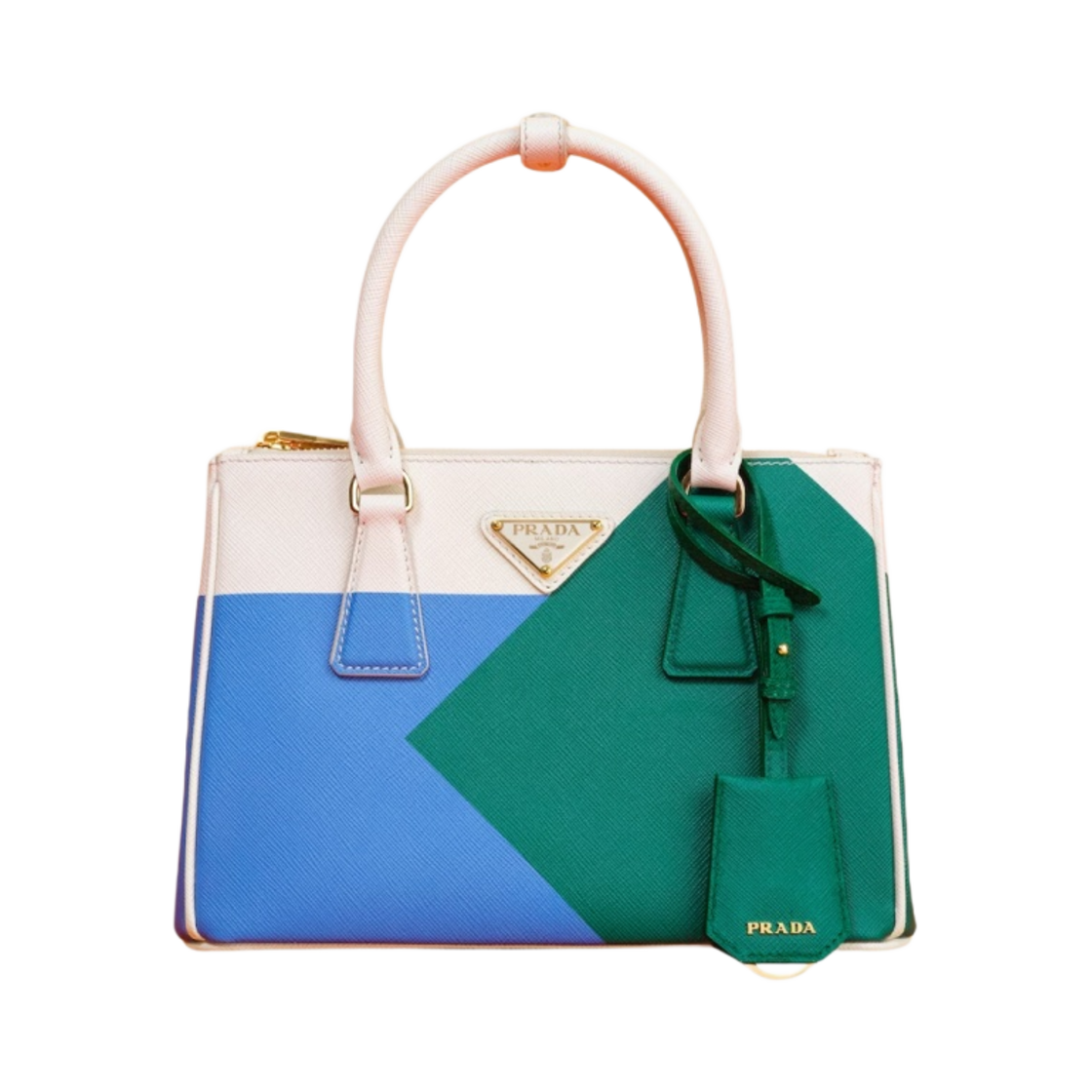 프라다 스몰 프라다 갤러리아 사피아노 스페셜 에디션 백 웨이브 망고