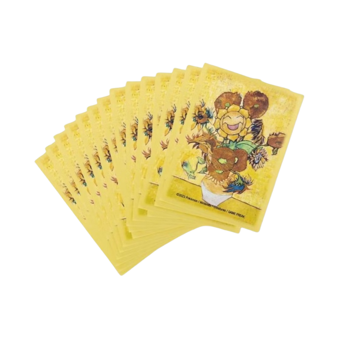 포켓몬 센터 x 반 고흐 뮤지엄 해루미 인스파이어드 바이 선플라워 65 카드 슬리브(Pokemon Center x Van Gogh Museum Sunflora Inspired by Sunflowers 65 Card Sleeves)