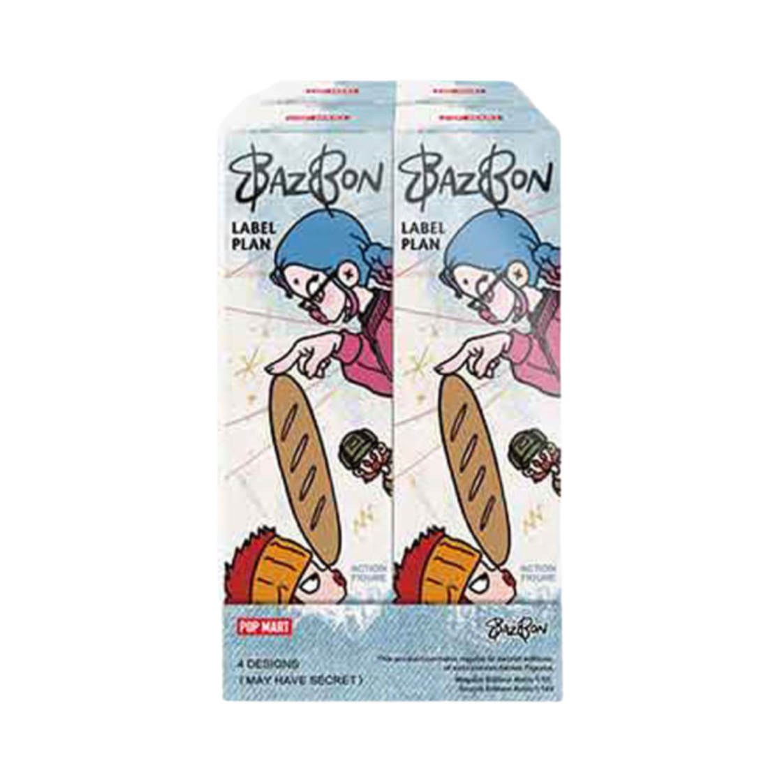 팝마트 배즈본 레이블 플랜 시리즈 BJD 미개봉 랜덤박스 (4개입)(Pop Mart Bazbon Label Plan Series BJD Sealed Case (4 Blind Boxes)) - 1