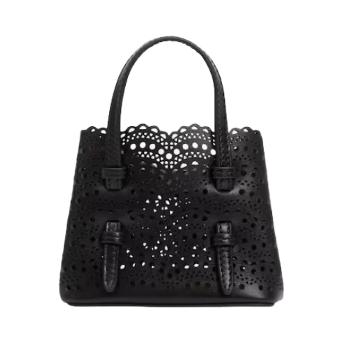 알라이아 비엔 카프스킨 미니 미나 백 블랙(Alaia Mini Mina Bag in Vienne Calfskin Black) - 3