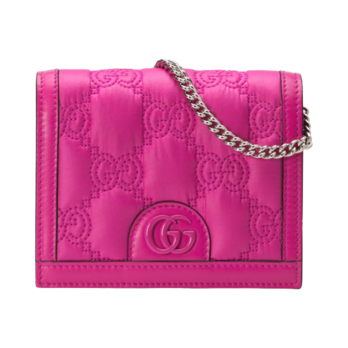 구찌 퀼티드 GG 마틀라세 나일론 미니 메신저백 푸시아(Gucci Quilted GG Matelasse Nylon Mini Messenger Bag Fuchsia) - 1