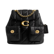 Coach Tabby Quilting Backpack Black