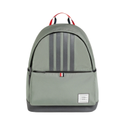 Thom Browne Nylon and Interlock 4-Bar Applique Easy Backpack Grey