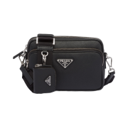 Prada Saffiano Leather Shoulder Bag Black