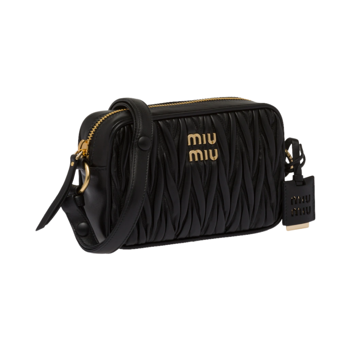 미우 미우 마테라쎄 나파 가죽 숄더백 블랙(Miu Miu Matelasse Nappa Leather Shoulder Bag Black) - 2
