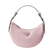 Prada Arque Leather Shoulder Bag Alabaster