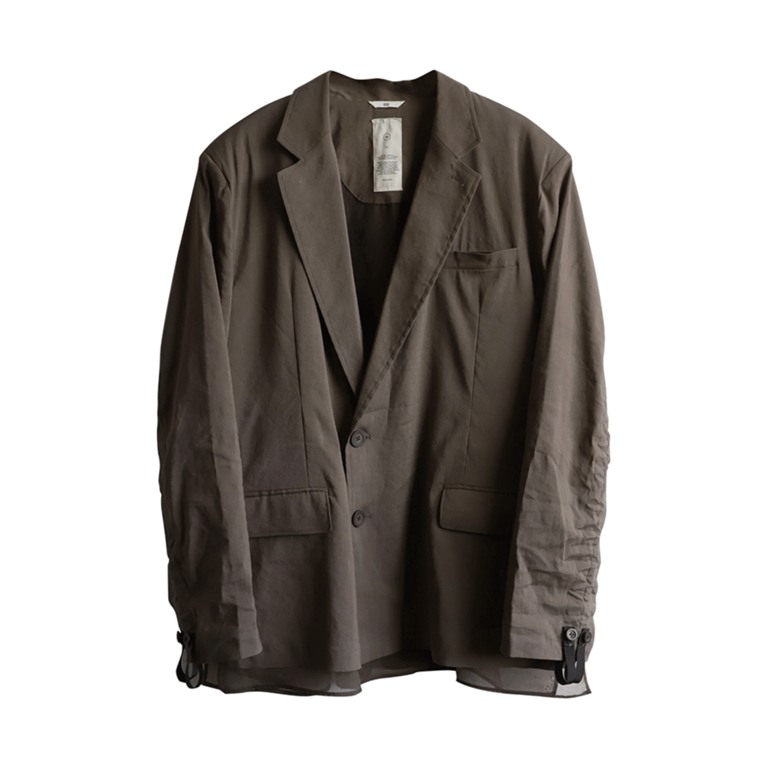 25SSJK01BRO NA A NANA Organza Lining String Blazer Brown