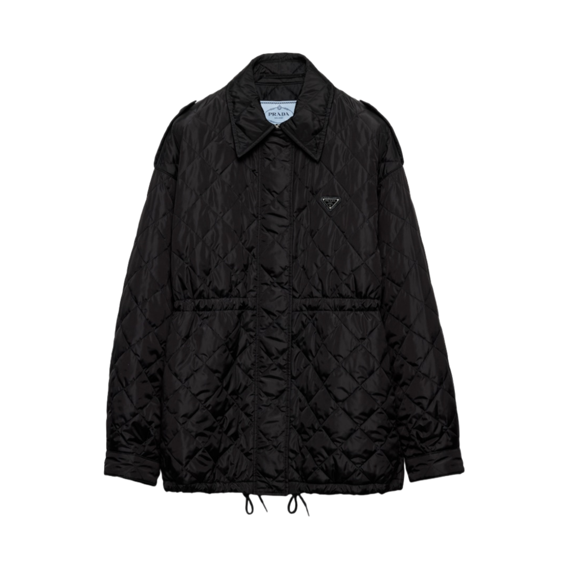 (W) 프라다 라이트웨이트 리나일론 블루종 자켓 블랙((W) Prada Lightweight Re-Nylon Blouson Jacket Black) - 1