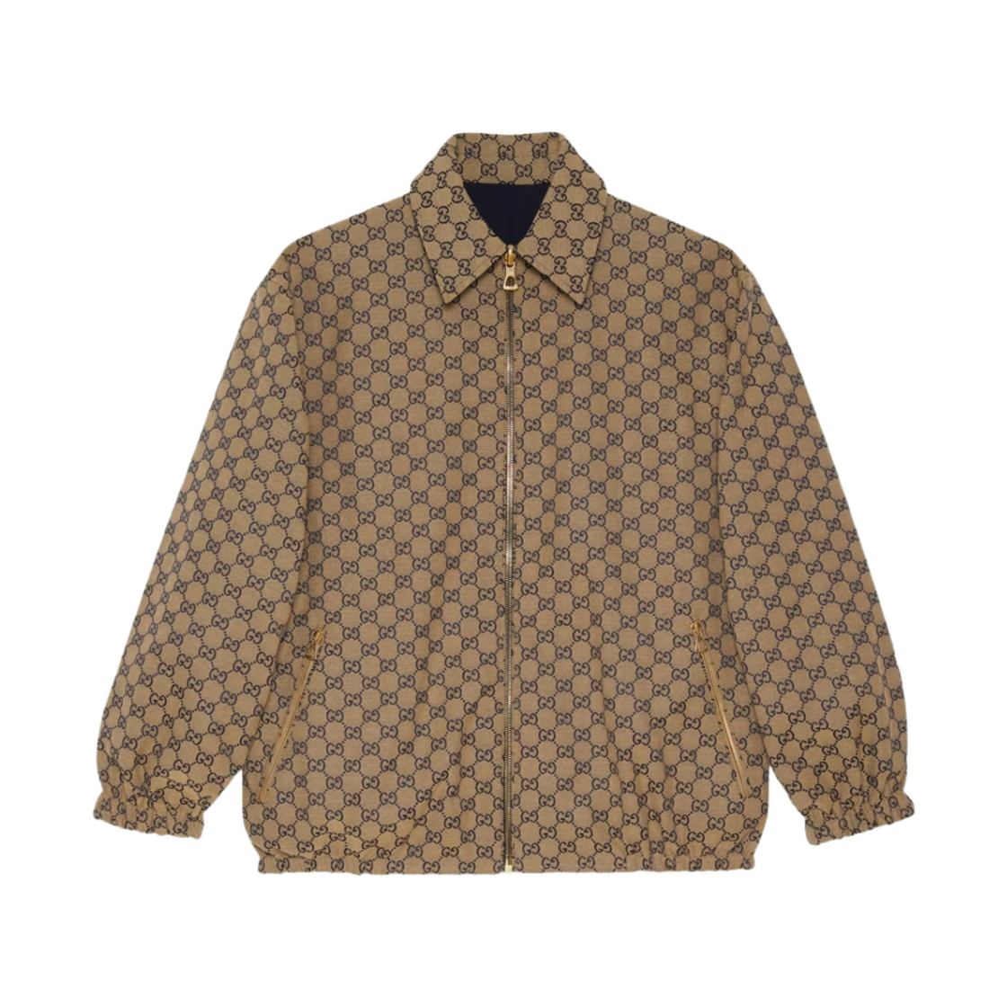 구찌 GG 폴리에스터 리버시블 자켓 베이지 블루