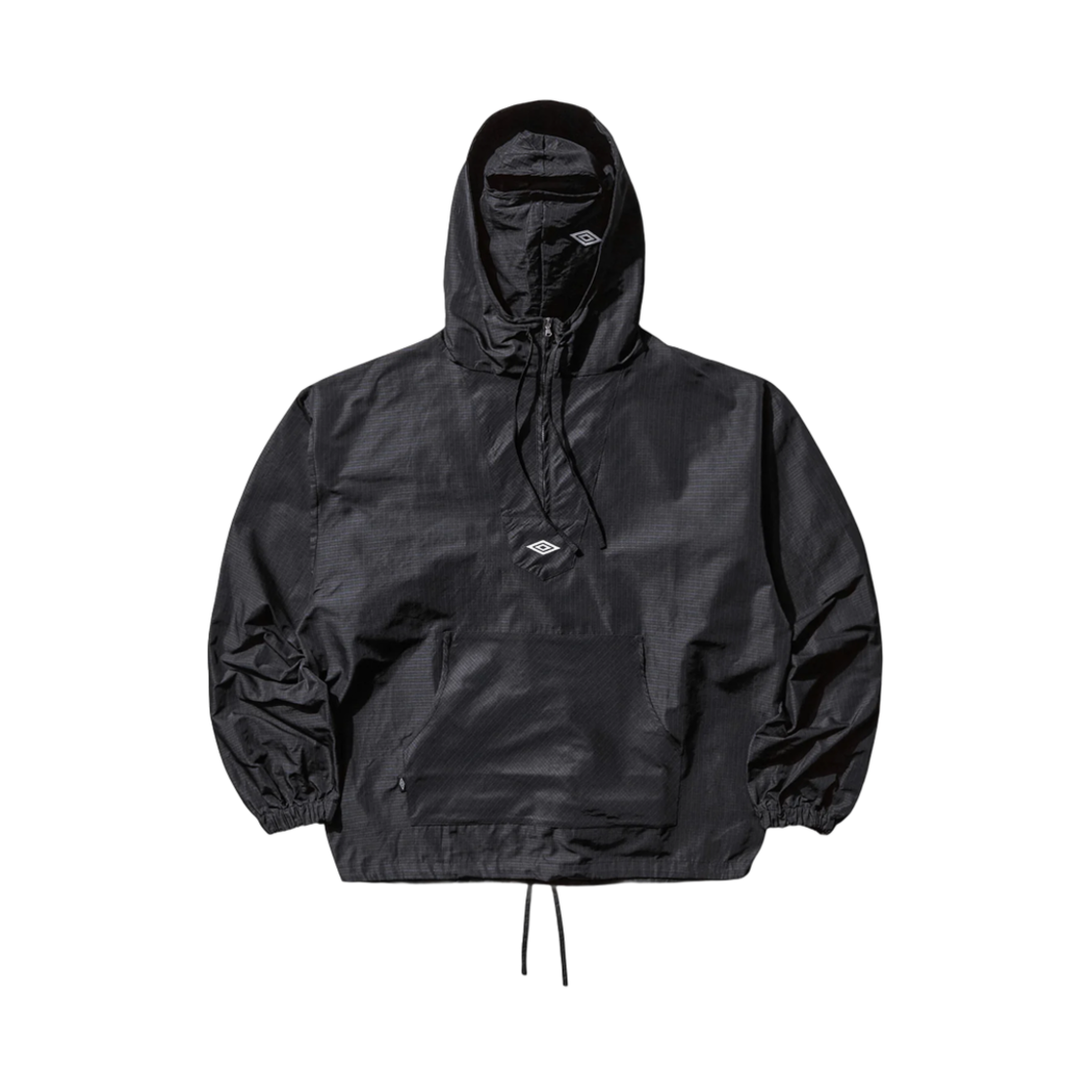 엄브로 x 슬램잼 체크 마스크 아노락 네이비 다크 브라운(Umbro x Slam Jam Check Masked Anorak Navy Dark Brown)
