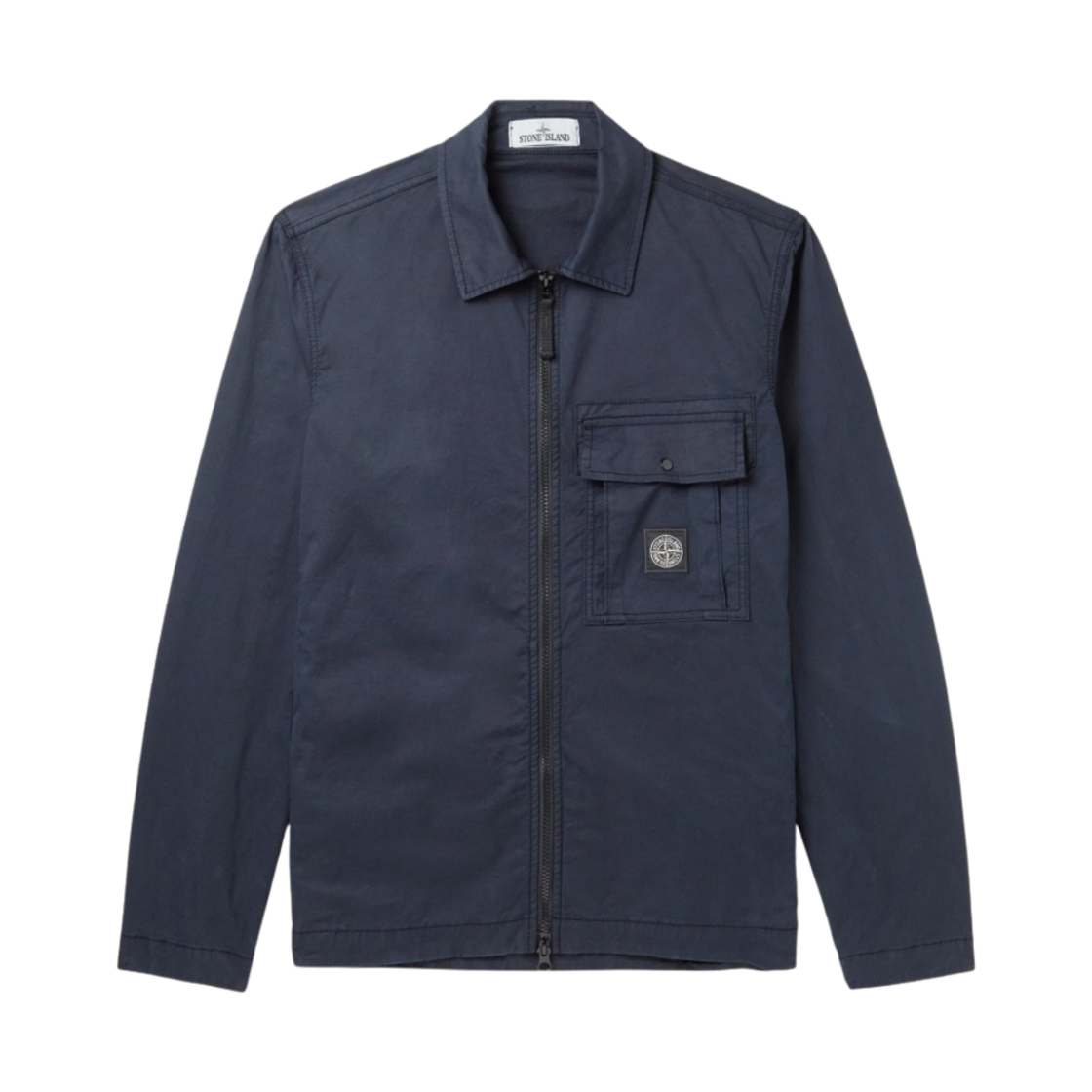 스톤 아일랜드 10419 수피마 코튼 트윌 스트레치 TC 오버셔츠 네이비 블루 - 22SS(Stone Island 10419 Supima Cotton Twill Stretch-TC Overshirt Navy Blue - 22SS) - 1