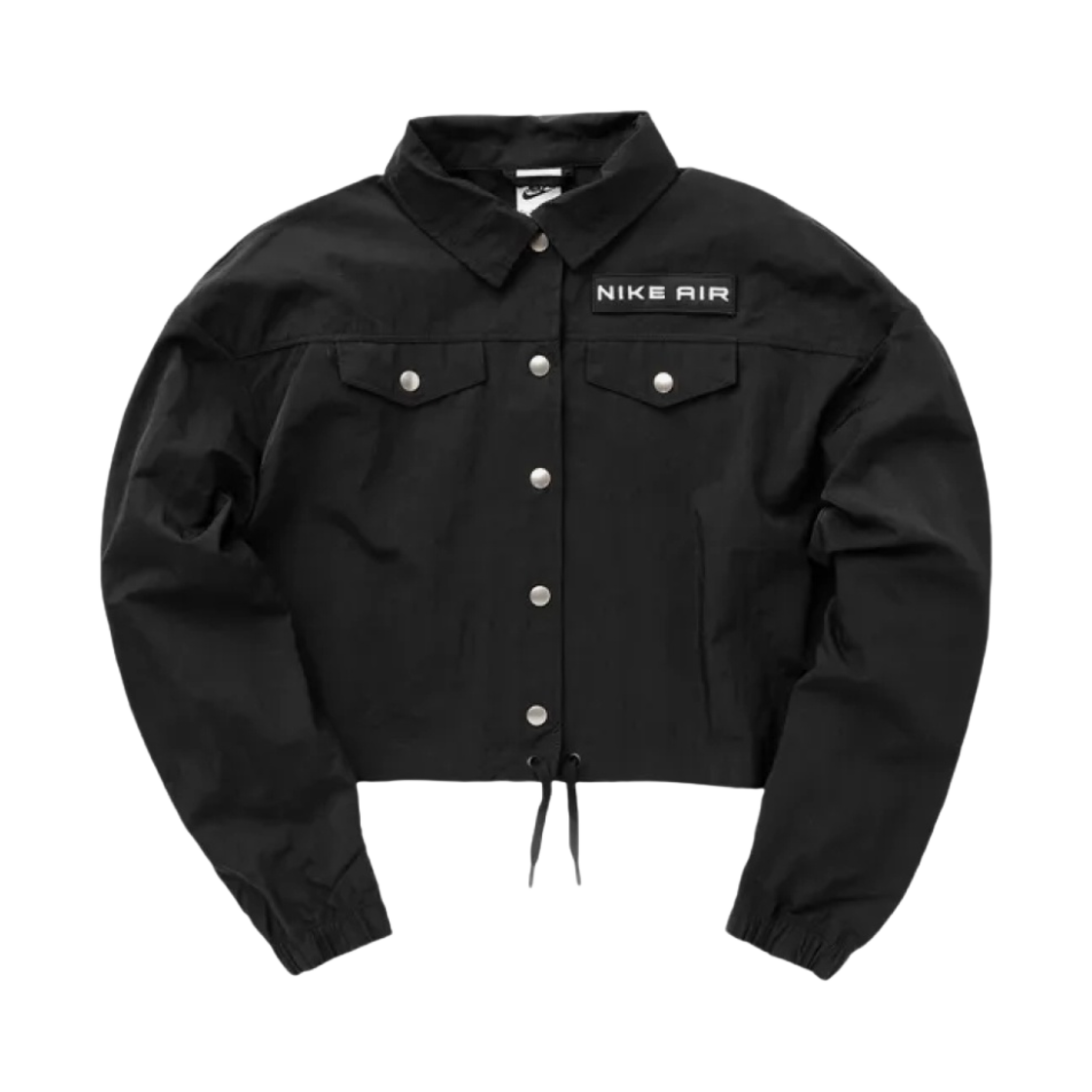 (W) 나이키 에어 모디스트 크롭 우븐 자켓 블랙 화이트 - US/EU((W) Nike Air Modest Cropped Woven Jacket Black White - US/EU) - 1