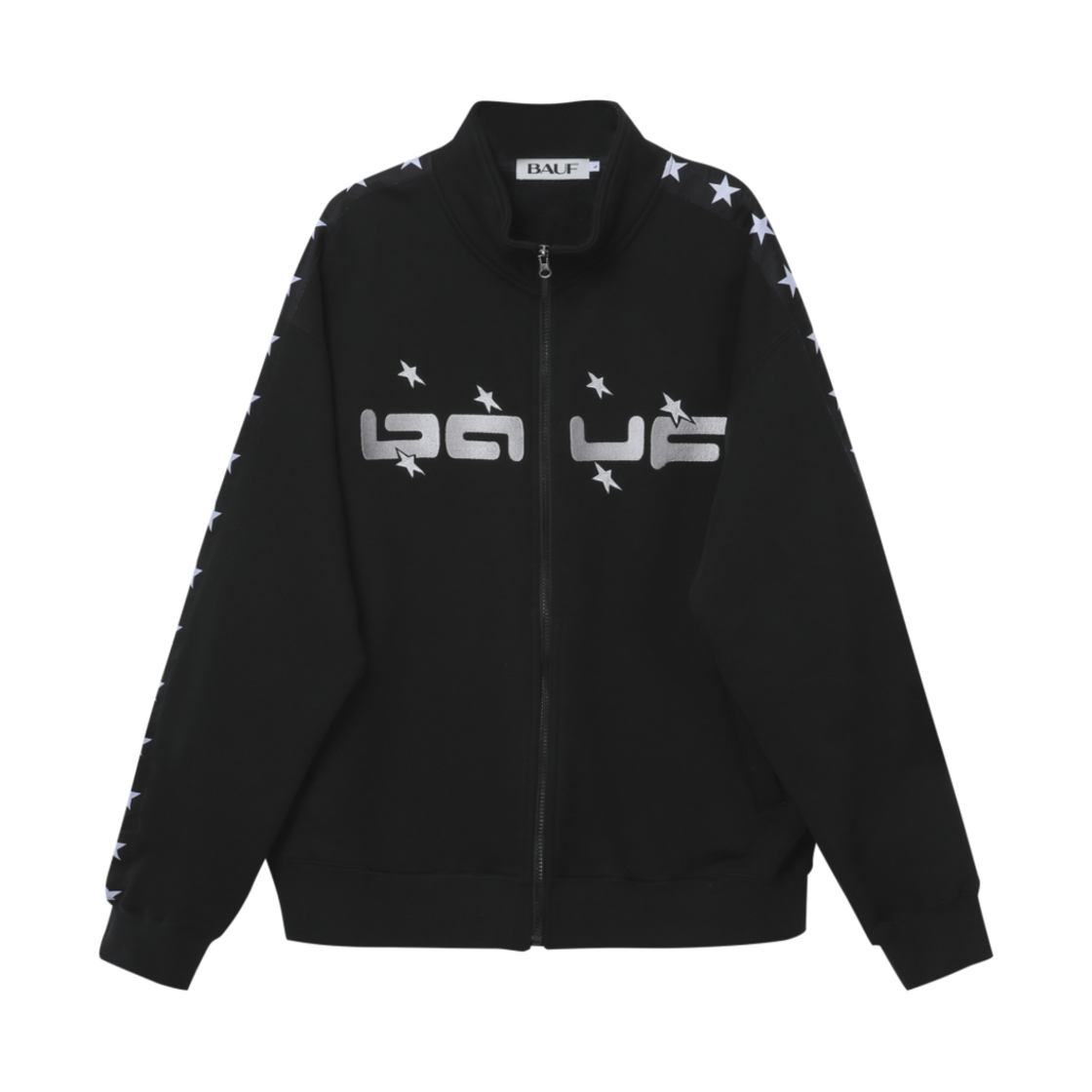 BJ23FWBLK9 BAUF B Star Line Zip Up Jacket Black